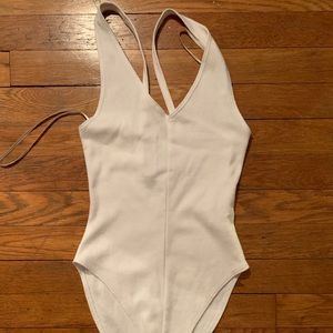 White F21 bodysuit